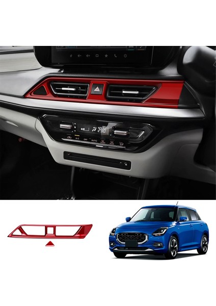 Araba Merkezi Kontrol Hava Çıkış Çerçevesi Klima Havalandırma Menfezleri Trim Sticker Suzuki Swift 2024 Rhd Kırmızı (Yurt Dışından) fırsatları