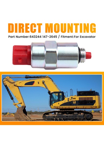 643244 147-2645 312D2GC 24V Yakıt Durdurma Alev Söndürme Solenoid Vanası E320D 312C Caterpillar Ekskavatör Aksesuarları Için (Yurt Dışından) fırsatları