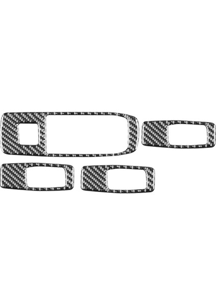 Ford Ranger 2019-2022 Karbon Fiber Araba Cam Kaldırma Anahtarı Paneli Kapağı Döşeme Iç Aksesuarlar (Yurt Dışından)