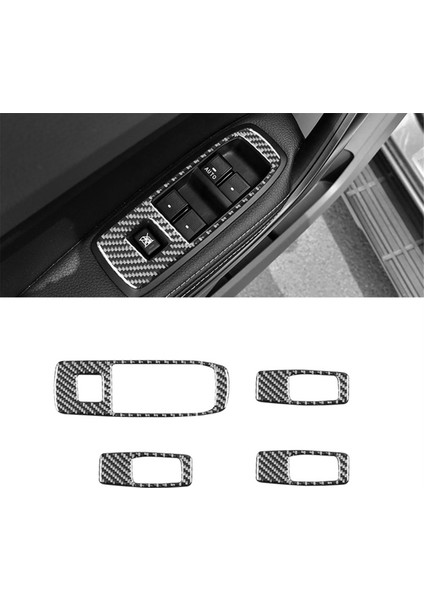 Ford Ranger 2019-2022 Karbon Fiber Araba Cam Kaldırma Anahtarı Paneli Kapağı Döşeme Iç Aksesuarlar (Yurt Dışından) modelleri