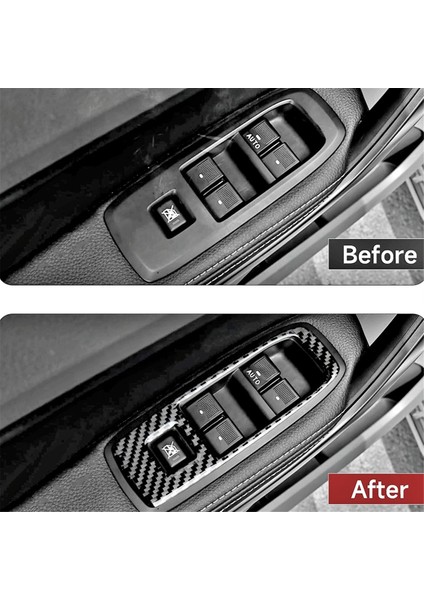 Ford Ranger 2019-2022 Karbon Fiber Araba Cam Kaldırma Anahtarı Paneli Kapağı Döşeme Iç Aksesuarlar (Yurt Dışından) indirimleri