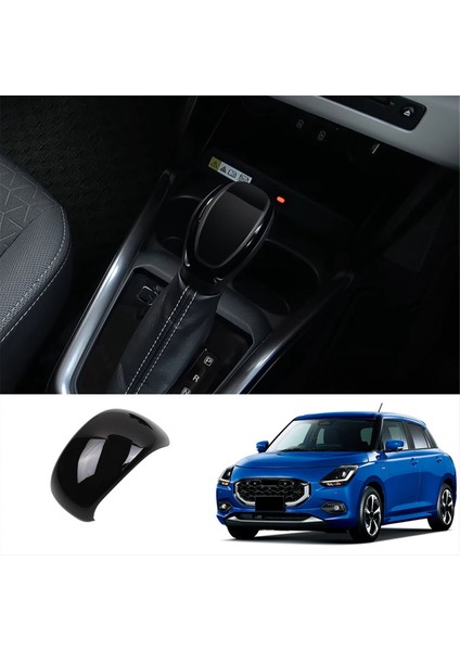 Araba Vites Başlığı Trim Sticker Vites Topuzu Trim Iç Aksesuarlar Suzuki Swift 2024 Parlak Siyah (Yurt Dışından) modelleri