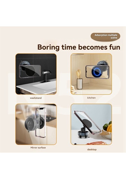 Dönen Cep Telefonu Tutucu Evrensel 360° Ayarlanabilir Vakum Emiş Düz Braket Araba Masaüstü Aynası Için Uygun (Yurt Dışından) modelleri