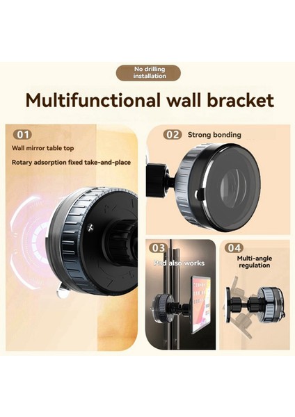 Dönen Cep Telefonu Tutucu Evrensel 360° Ayarlanabilir Vakum Emiş Düz Braket Araba Masaüstü Aynası Için Uygun (Yurt Dışından) fırsatları