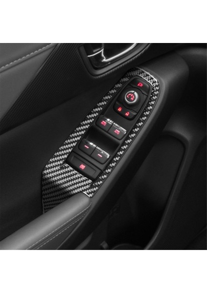Subaru Crosstrek 2024 2025 Karbon Fiber Araba Kapısı Pencere Kaldırma Anahtarı Düğmesi Çerçeve Döşeme Çıkartmaları Aksesuarları (Yurt Dışından) indirimleri