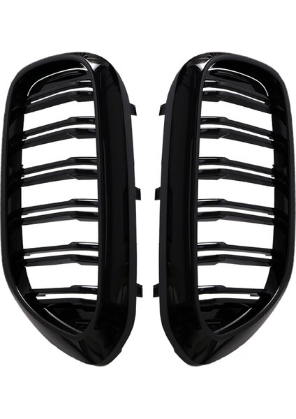 Ön Tampon Izgaraları Bmw 5 Serisi G30/G31/G38 530I 540I 550I Çift Parlak Siyah Için Çift Çizgili Yarış Izgaraları (Yurt Dışından) modelleri