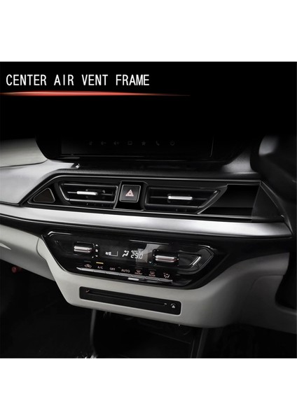 Araba Merkezi Kontrol Hava Çıkış Çerçevesi Klima Havalandırma Menfezleri Trim Sticker Suzuki Swift 2024 Rhd Parlak Siyah (Yurt Dışından) modelleri