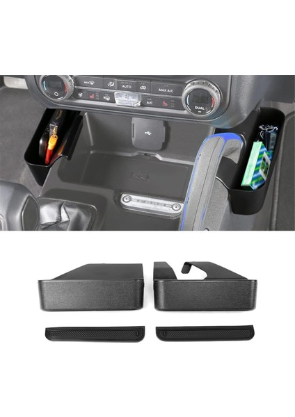 Ford Bronco 2021-2025 Için Orta Konsol Vites Kolu Düzenleyici Tepsi Vites Tarafı Depolama Kutusu Iç Aksesuarlar (Yurt Dışından) modelleri