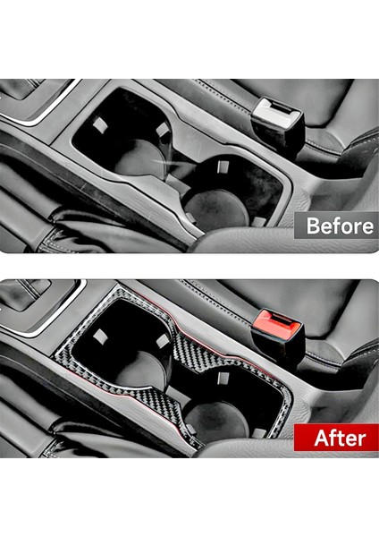 Ford Ranger 2019-2022 Karbon Fiber Araba Orta Konsol Bardak Tutucu Kapağı Döşeme Iç Aksesuarlar (Yurt Dışından) fırsatları