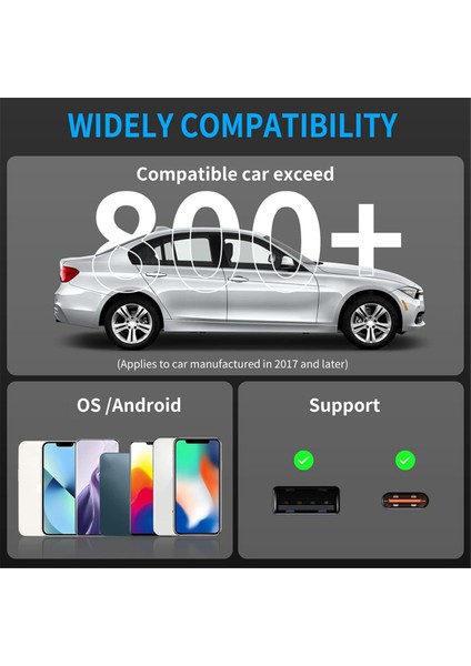 Araba Kablosuz Carplay&android Auto Kutusu 2'si 1 Arada Kabloludan Kablosuza Dongle Tak ve Çalıştır Carplay Android Auto Adaptörü Mini Aı Kutusu (Yurt Dışından) fırsatları