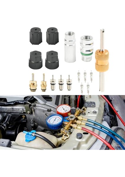 R134A Araba A/c Çekirdek Vanaları Otomatik Klima Çeşitleri Kiti R12 R22 R134 Için Yüksek Basınç Tarafı A/c Servis Vanaları (Yurt Dışından) fırsatları