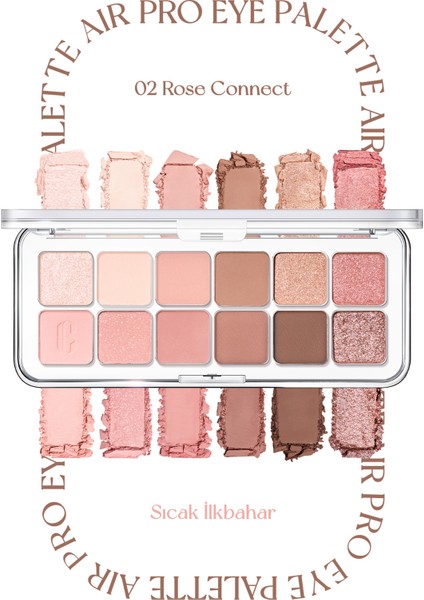 Hafif Dokulu Yoğun Renklere Sahip Göz Farı Paleti CLIO Pro Eye Palette Air (02 Rose Connect) fiyatları