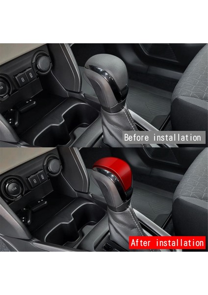 Araba Vites Başlığı Trim Sticker Vites Topuzu Trim Iç Aksesuarları Suzuki Swift 2024 Kırmızı (Yurt Dışından) modelleri