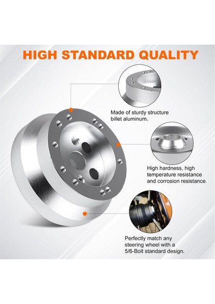 5 ve 6 Delikli Billet Direksiyon Simidi Göbeği Adaptörü Chevrolet Chevy 1969-1994 Kısa Göbek Konnektörü Araba Aksesuarları (Yurt Dışından) fiyatları