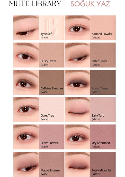 Hafif Dokulu Yoğun Renklere Sahip Göz Farı Paleti CLIO Pro Eye Palette Air (03 Mute Library) fırsatları