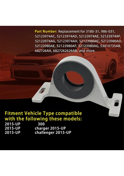 52123980AD Dodge Charger Challenger Chrysler 300 Hellcat 394 2015-53010735AB 3180-31,B Için Araba Orta Rulman Desteği (Yurt Dışından) fiyatları