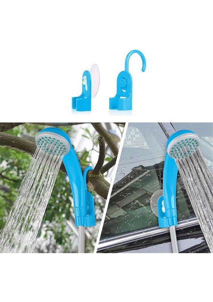 Taşınabilir Kamp Duşu Açık Hava Kamp Duş Pompası Şarj Edilebilir Duş Başlığı Açık Hava Kamp Ekipmanları Mavi ve Gri (Yurt Dışından) fiyatları