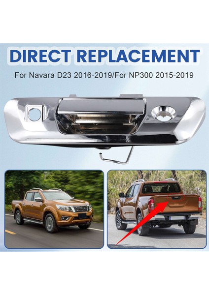 Nissan Navara NP300 D23 Için Anahtar Deliği + Kamera 90606-4JG0C ile Araba Bagaj Kapağı Kolu Kamera Deliği + Anahtar Deliği (Yurt Dışından) indirimleri