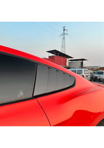 Araba Arka Üçgen Pencere Panjurları Panjurlar Perdeler Kapak Trimi Ford Mustang Mk6 2015-2023 Karbon Fiber (Yurt Dışından) modelleri