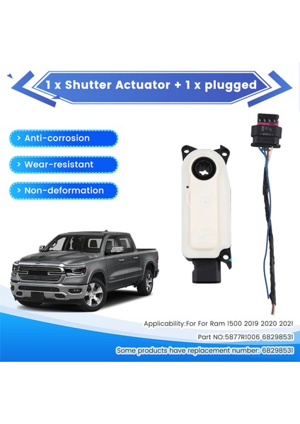 Izgara Kepenk Motorlu Ev Araba Aksesuarları 5877R1006 68298531 Dodge Ram 1500 2019-2021 Kepenk Aktüatörü + Takılı (Yurt Dışından) fırsatları