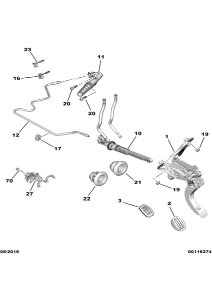 Peugeot 2008 Ll 208 Ll Citroen C4 Lll C4X Ds3/ds3 Crossback Jeep Avenger (J2) Için Debriyaj Ana Silindiri 9824255480 (Yurt Dışından) indirimleri