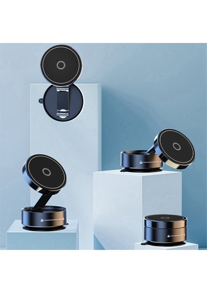 Q12 Manyetik Araç Telefon Tutucu Mıknatıs Vakumlu Vakum Kupası Standı Katlanabilir 360° Ayarlanabilir Braket Akıllı Telefon Için (Yurt Dışından) modelleri