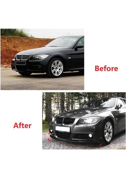 Araba Ön Tampon Dudak Difüzör Ayırıcı Kanatlı Önlük Spoiler Bmw 3 Serisi E90 E91 2005-2008 Parlak Siyah (Yurt Dışından) indirimleri