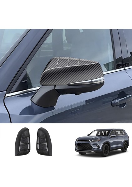 Araba Yan Dikiz Aynası Kapağı Kapı Aynası Kabuk Trim Sticker Toyota Grand Highlander 2024 Karbon Fiber Desen (Yurt Dışından) fırsatları