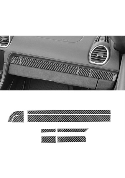 Porsche 718 982 2016-2022 Karbon Fiber Araba Yardımcı Pilot Eldiven Kutusu Üst Panel Sticker Trim Iç Aksesuarlar (Yurt Dışından) modelleri