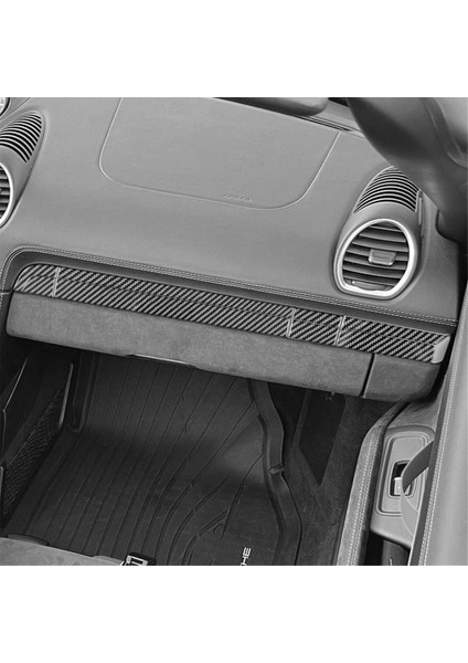Porsche 718 982 2016-2022 Karbon Fiber Araba Yardımcı Pilot Eldiven Kutusu Üst Panel Sticker Trim Iç Aksesuarlar (Yurt Dışından) indirimleri