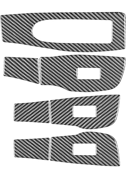 Mazda 3 Axela 2020-2024 Karbon Fiber Araba Cam Kaldırma Anahtarı Paneli Kapağı Trim Sticker Iç Aksesuarlar (Yurt Dışından)