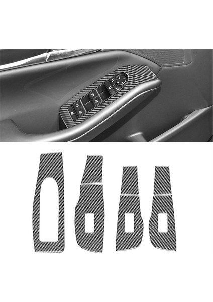 Mazda 3 Axela 2020-2024 Karbon Fiber Araba Cam Kaldırma Anahtarı Paneli Kapağı Trim Sticker Iç Aksesuarlar (Yurt Dışından) indirimleri