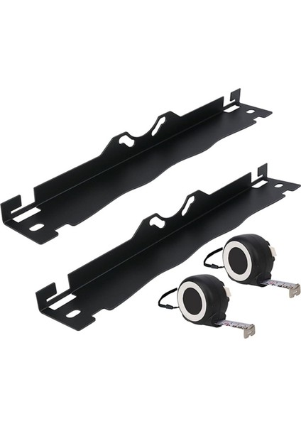 Evrensel Araba Tekerlek Hizalama Plaka Aracı Araba Ayak Tahtası Tekerlek Hizalama Aracı 2 Ölçüm Bandı ile Araba Suv Siyah (Yurt Dışından)