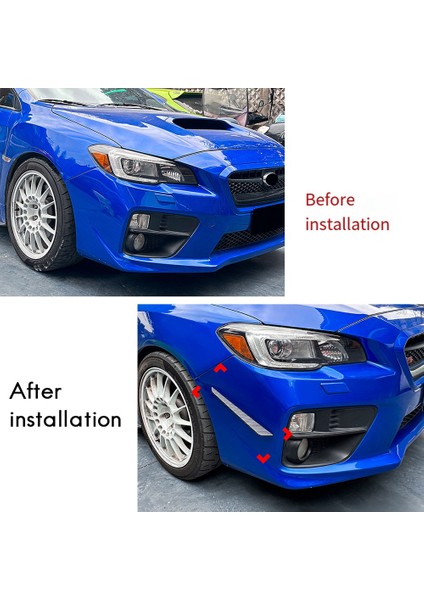 Araba Ön Tampon Yan Ayırıcı Spoiler Sis Lambası Yan Spoiler Trim Subaru Wrx Stı Va 2015-2021 Karbon Fiber Desen (Yurt Dışından) fırsatları