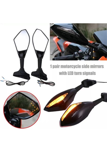 Motosiklet Yan Aynası Direksiyon Gösterge Işığı Vida Pozisyonu 2.2cm-6.5cm Motosiklet Modifiye Aynası (Yurt Dışından) indirimleri