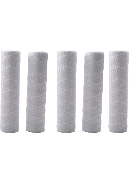5 Mikrometre 10 x 2,5 Inç String Yara Tortu Su Filtresi Kartuşu Tüm Ev Tortu Filtrasyonu, 10 Inç Ro Muhafaza Için Evrensel Değiştirme (Yurt Dışından)