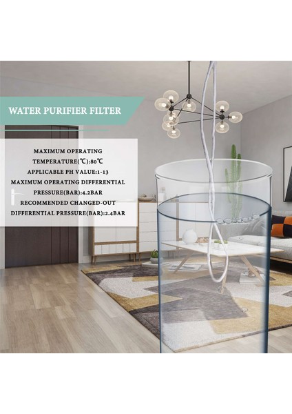 5 Mikrometre 10 x 2,5 Inç String Yara Tortu Su Filtresi Kartuşu Tüm Ev Tortu Filtrasyonu, 10 Inç Ro Muhafaza Için Evrensel Değiştirme (Yurt Dışından) fırsatları