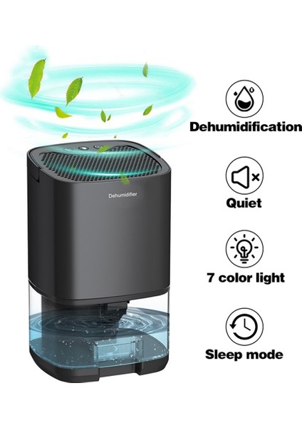 Nem Alıcı ve Hava Temizleyicisi 2 Inç Ev Için Oda Için Mutfak, Sessiz Nem Emicileri Hava Kurutma Makinesi Siyah Eu Fiş (Yurt Dışından) fiyatları