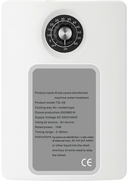 Aktif Ozon Jeneratör Temizleyici 2000MG/S Hava Tazeleme Su Meyvesi Sebze Gıda Gıda Ozon Verimli Iyonlaştırıcı Ab Tıkacı (Yurt Dışından) modelleri