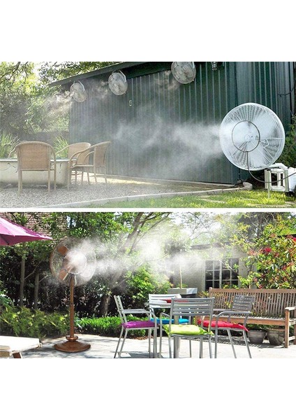 Açık Misting Fan Kiti Fan Fan Sprey Yüzük Sprey Tüp Sisten Fan Soğuk Su Su Sool-Ing Bortıo Abd Standart Arayüz (Yurt Dışından) indirimleri