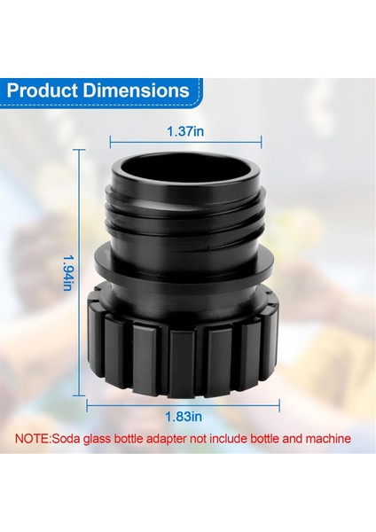 Soda Şişesi Adaptör Akışı Soda Makinesi Kristal Cam Şişe 0.7l Hızlı Bağlantı Adaptörü (Yurt Dışından) fırsatları