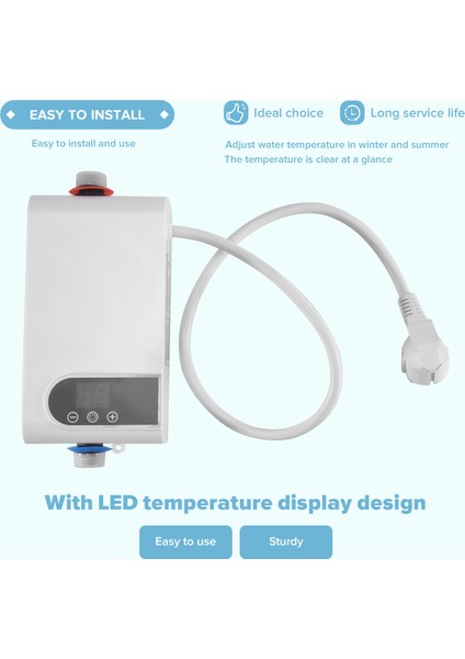 4500W Elektrikli Su Isıtıcı - Hızlı Anında Isıtma Küçük Elektrikli Su Isıtıcı Sabit Sıcaklık Ab Fişi (Yurt Dışından) indirimleri