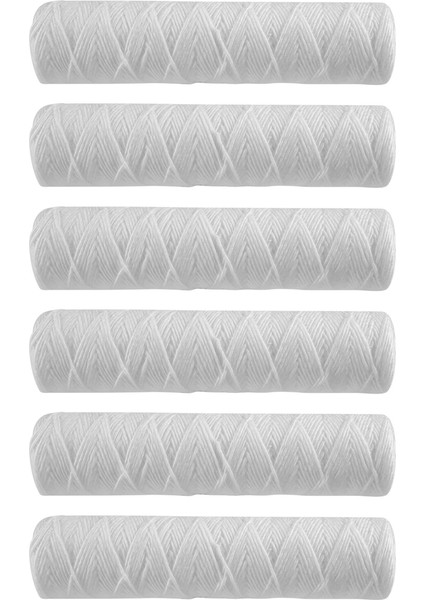 10 Mikrometre String Yara Tortu Su Filtresi Kartuşu, 6 Paket, Tüm Ev Tortu Filtrasyonu, Evrensel (Yurt Dışından) modelleri