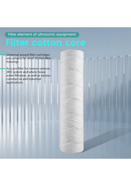 10 Mikrometre String Yara Tortu Su Filtresi Kartuşu, 6 Paket, Tüm Ev Tortu Filtrasyonu, Evrensel (Yurt Dışından) indirimleri