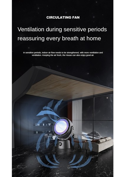 Taşınabilir Elektrik Fan Çok Fonksiyonlu Kablosuz Hava Sirkülatörü Masaüstü Duvar Tavan Fan Hava Soğutucu Ev Sessiz Ventilatör A (Yurt Dışından) modelleri