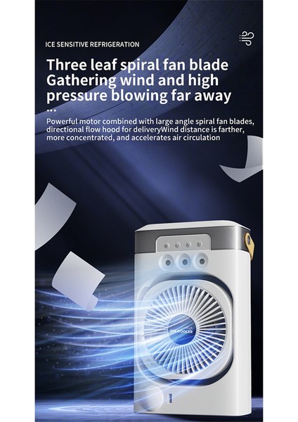 Klima Fanı Taşınabilir Masaüstü Nemlendirici Evde Renkli Gece Işıkları ile Küçük Hava Soğutucu Fan Office, B (Yurt Dışından) fiyatları