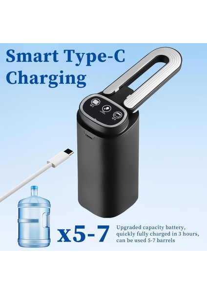 Su Şişesi Pompası 5 Galon Şişe Için Otomatik Su Dispanser C Tip C Şarjı Taşınabilir Elektrikli Su Dağıtıcı Pompası (Yurt Dışından) indirimleri