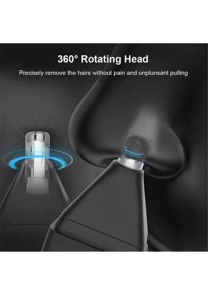 Burun Saç Döşeme Taşınabilir Elektrik Yüzü Kulak Saç Temiz Düzelticisi Erkekler Için Kadınlar Yıkanabilir Burun Epilasyon Tıraş Talfer (Yurt Dışından)