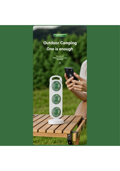 Üçlü Türbin Tasarım Fanı USB Şarj Yüksek Rüzgar Masaüstü Fan Ev Yurt Fan Sessiz Operasyon Beyaz ve Siyah (Yurt Dışından) indirimleri