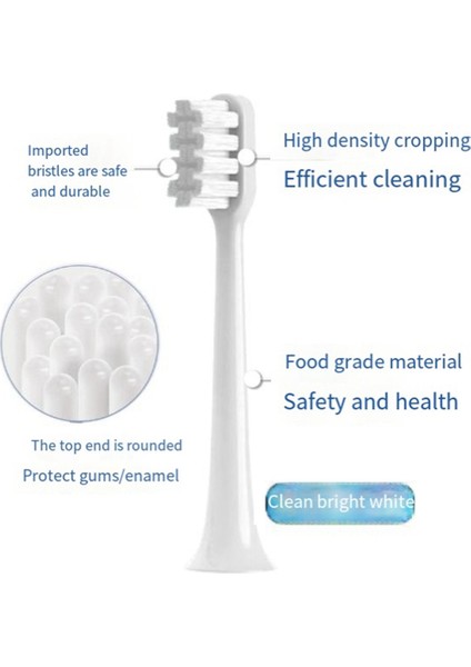 Mijia Için 10 Pcs T200 MES606 Sonik Elektrikli Diş Fırçası Hassas Diş Fırçası Başı Parlak Beyaz Tip (Yurt Dışından) modelleri